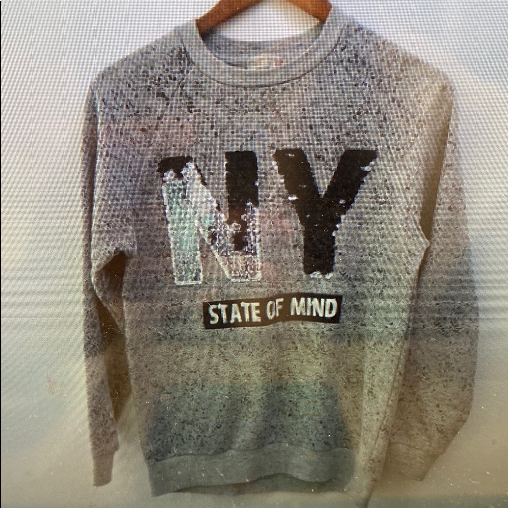 Gray NY State of Mind Kids Sweatshirt